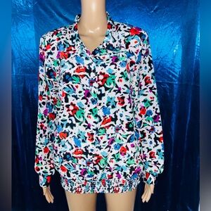 Worthington essentials 80’s era vintage blouse with shoulder pads